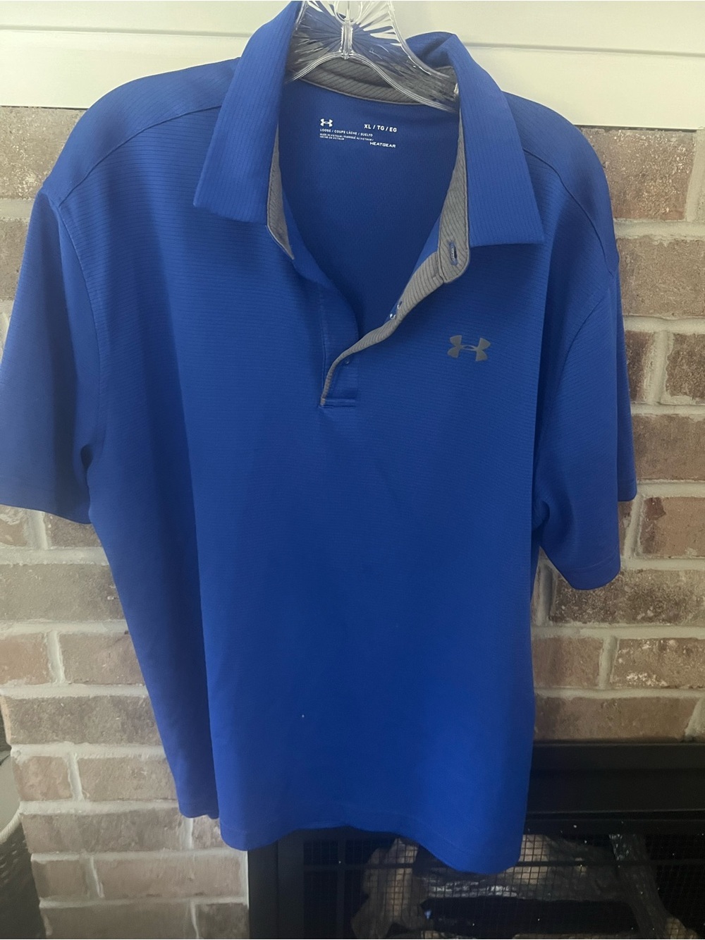 Under Armour Men’s Royal Blue Polo with Grey Accent